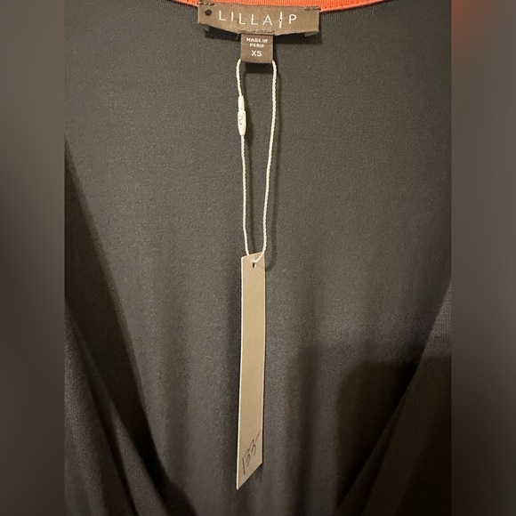 Lilla P khaki sleeves dress  - size XS - beautiful 96% Viscose.  New with tag!! - Picture 3 of 8